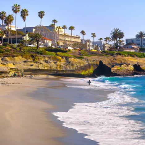Surf en La Jolla, San Diego, California, Estados Unidos