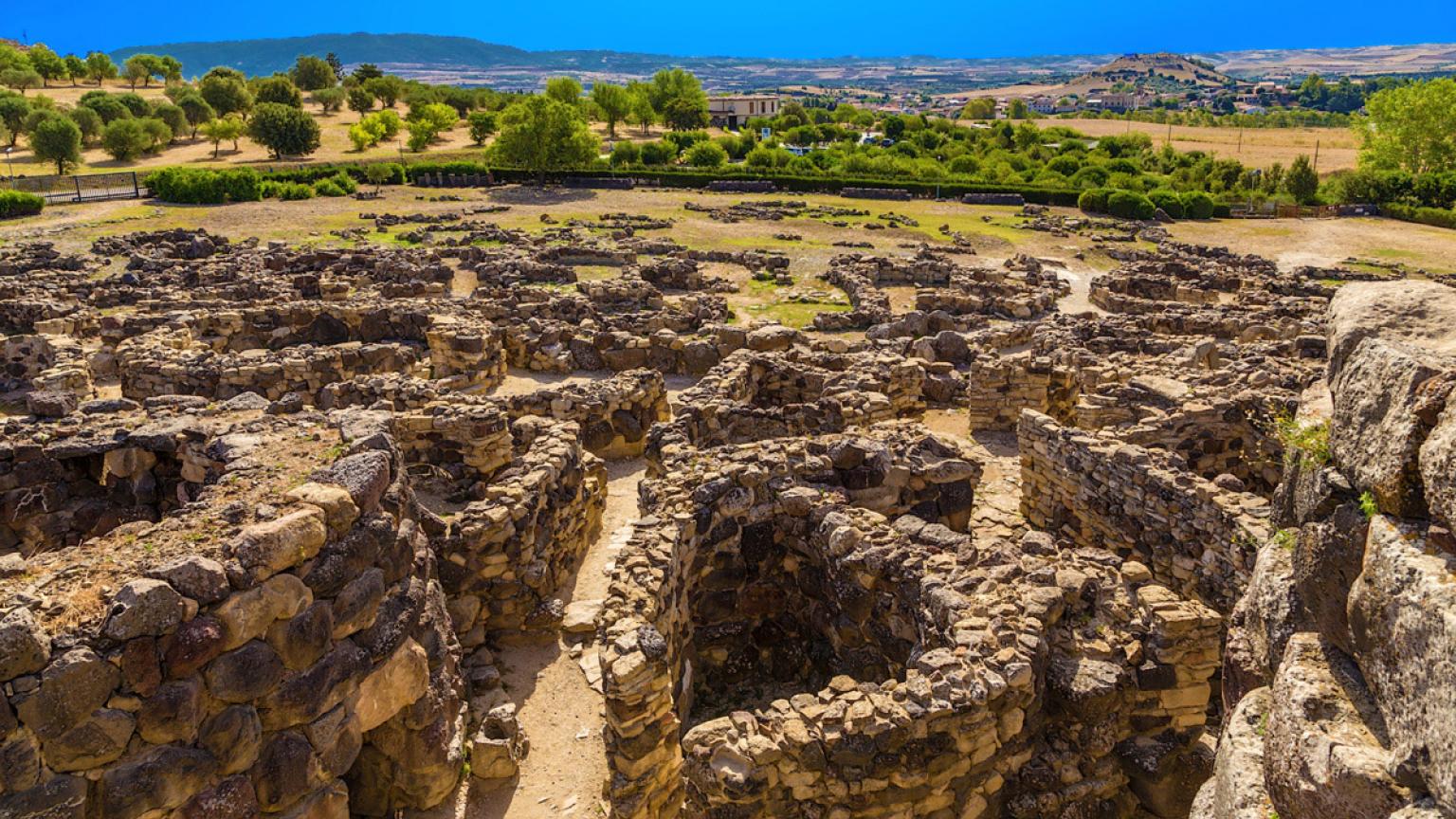 Yacimiento arqueológico Su Nuraxi, Barumini, Cerdeña, Italia