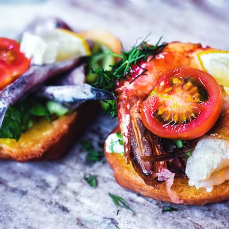 Bruschetta de marisco