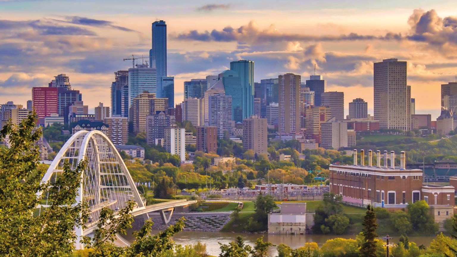 El elevado perfil de Edmonton.