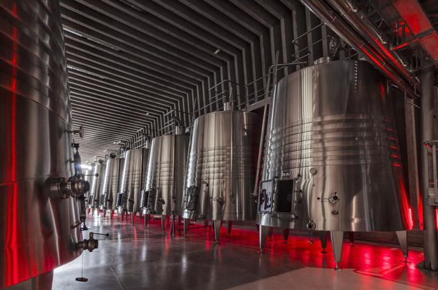 Interior de las Bodegas Portia, Gumiel de Izán, España © www.rutadelvinoriberadelduero.es