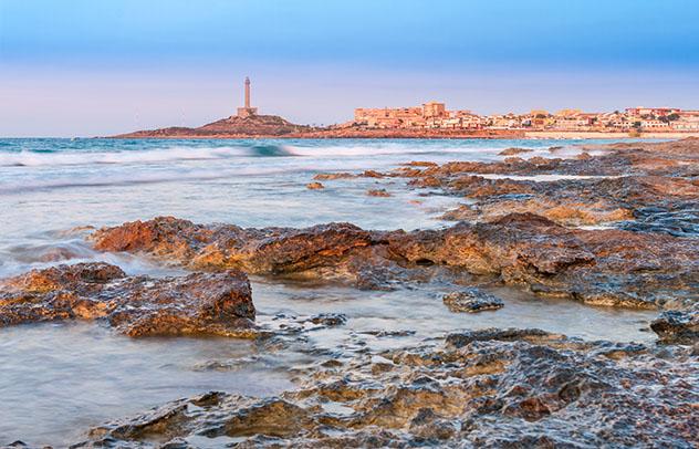 Cabo de Palos, pueblo de costa de Murcia, España