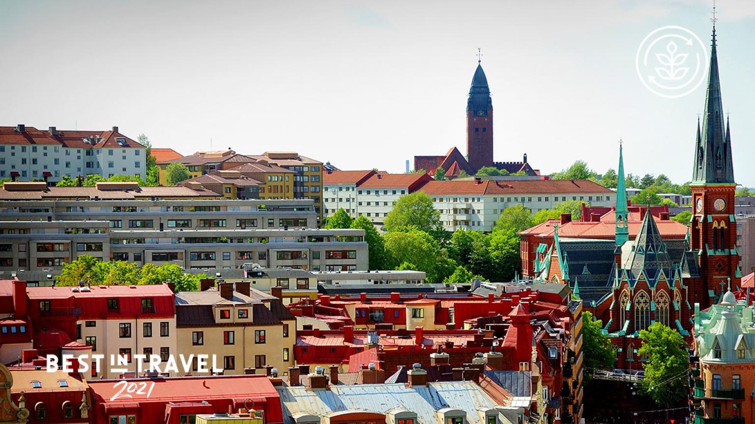Turismo sostenible: los tejados de Linnestaden, Gotemburgo, Suecia