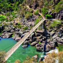 Puente colgante Alexandra en Cataract Gorge, Launceston.