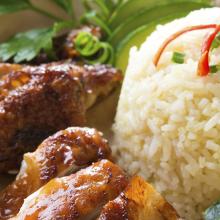 Gastronomía de Singapur: pollo con arroz