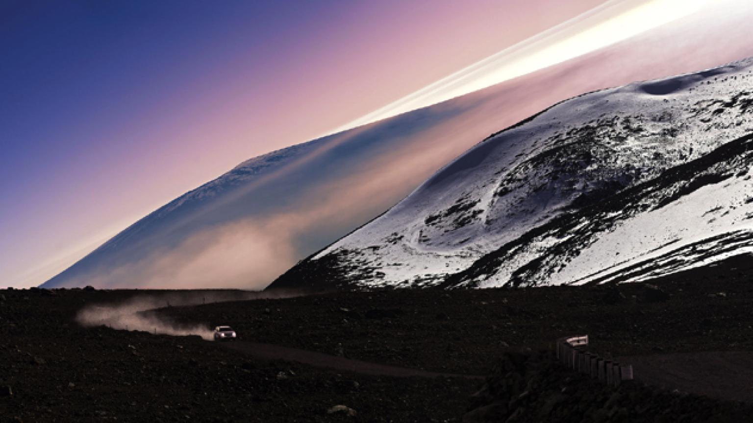 Mauna Loa desde el Mauna Kea, Hawái