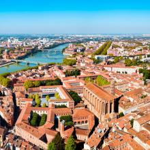 Vista panorámica aérea de Toulouse.