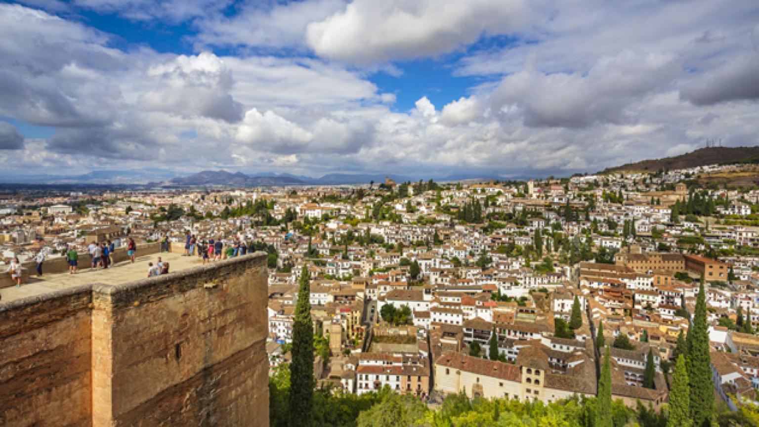 Granada vista desde la Alhambra, Andalucía, España