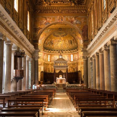 Basilica di Santa Maria in Trastevere, Roma, Italia
