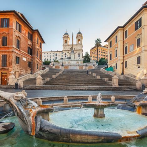 Escalinata española y Piazza di Spagna, Roma, Italia
