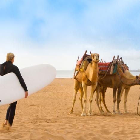 Surf en Esauira, Marruecos
