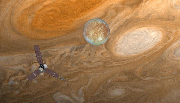El planeta Júpiter, sistema solar, universo