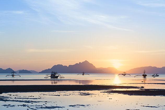 Puesta de sol en el archipiélago de Bacuit, en Palawan, Filipinas, Top 08 de Best in Asia Pacific 2019, los 10 mejores destinos de Asia-Pacífico