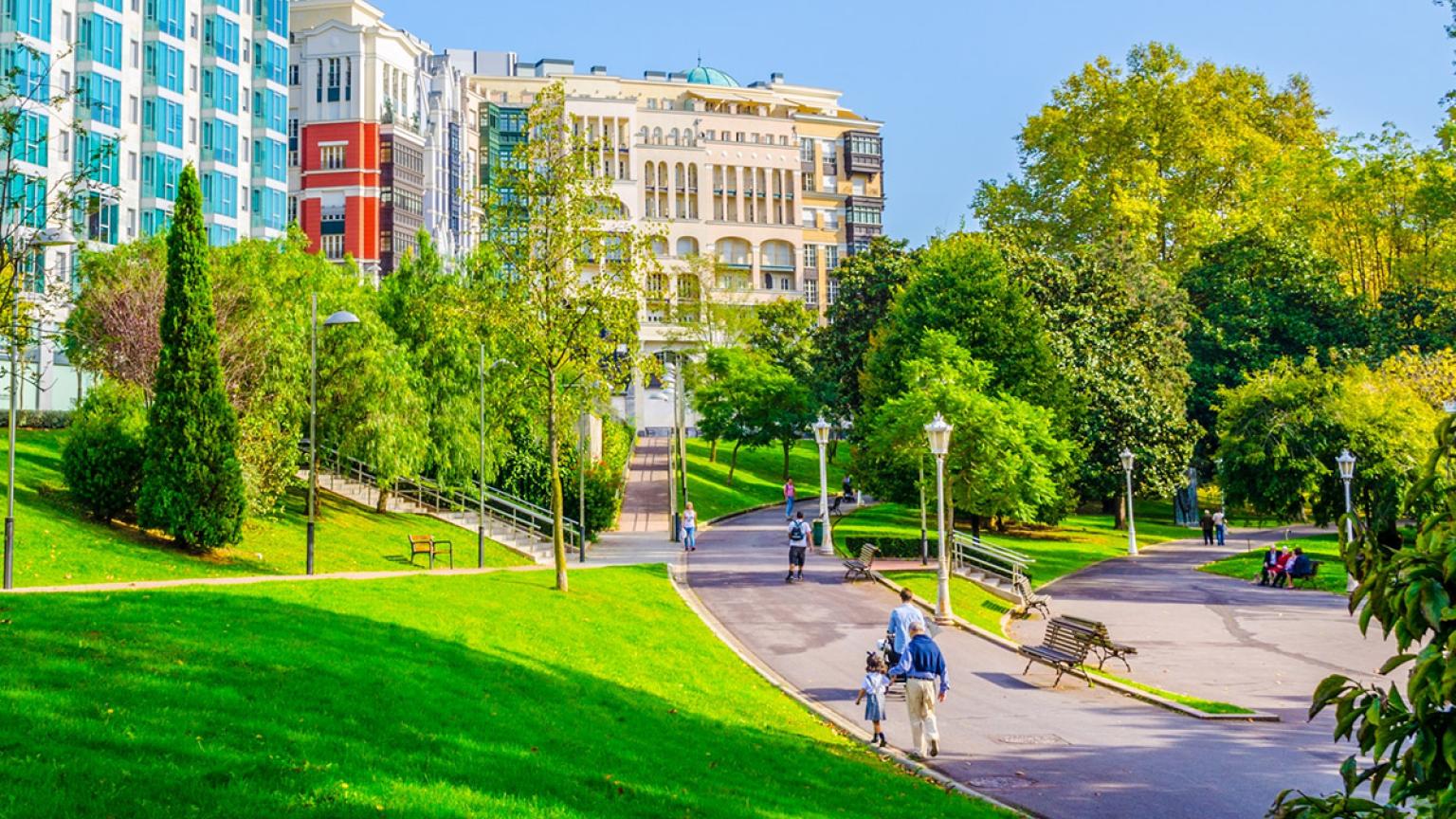 Parque familiar de Bilbao, País Vasco, España