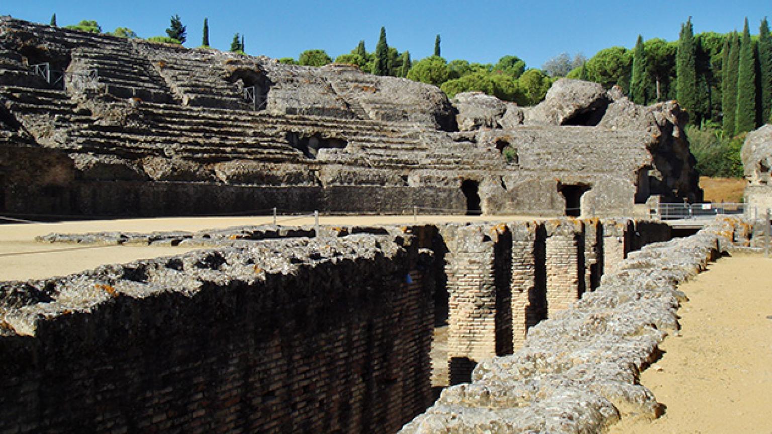 Anfiteatro romano de Itálica, Sevilla, Andalucía, España