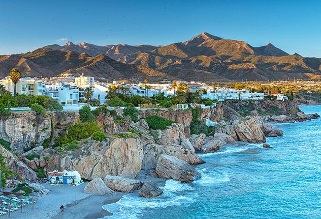 Nerja, pueblo de costa de Málaga, Andalucía, España