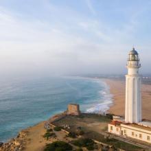 Faro de Trafalgar en la Costa de la Luz.
