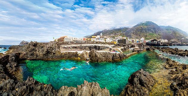 Garachico, pueblo de costa de Tenerife, Canarias, España