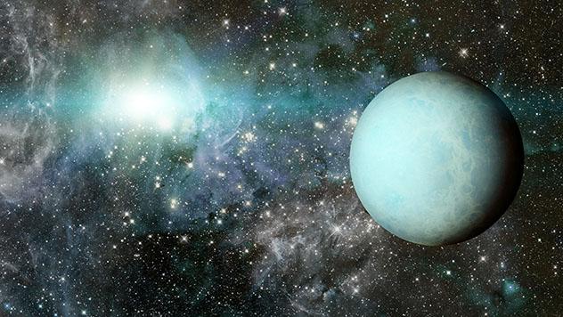 El planeta Urano, sistema solar, universo