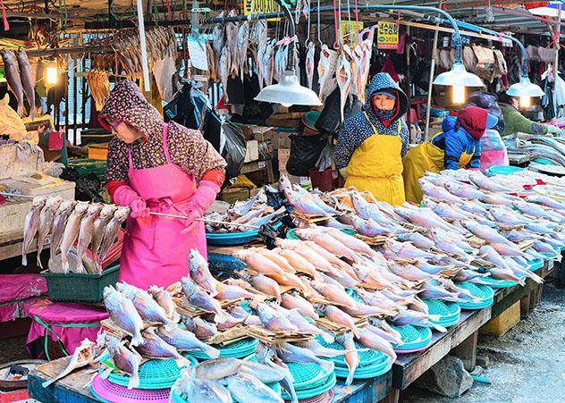 Corea del Sur: mercado Jagalchi en Busan
