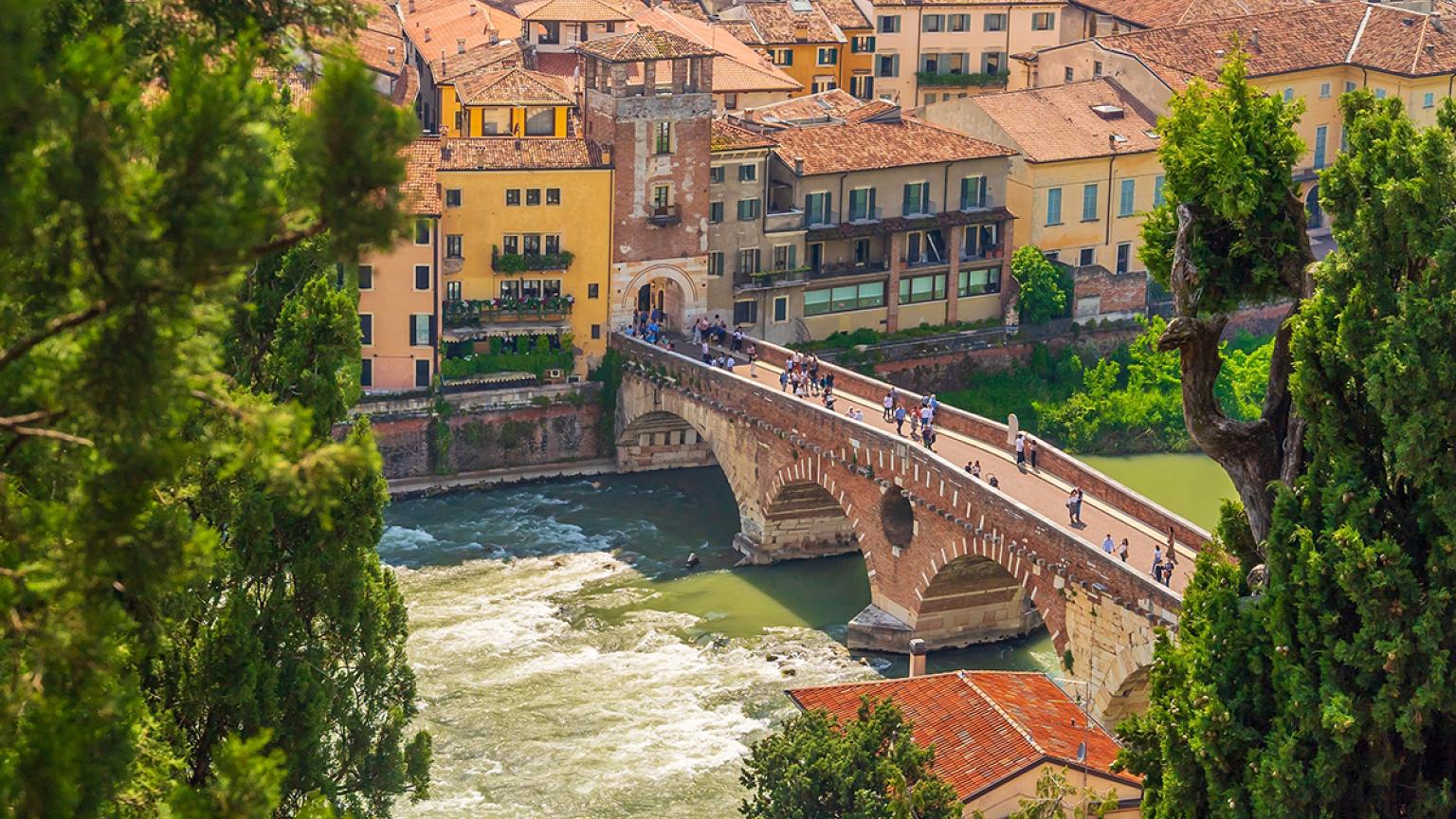 Vista del casco antiguo de Verona