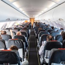 Asientos de avión comercial