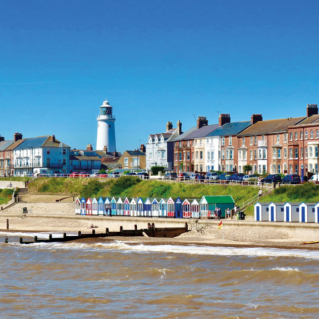 Playa de Southwold, en el este de Suffolk.