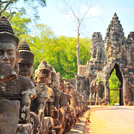 Los enigmáticos rostros de Avalokiteshvara. Siem Reap, Camboya