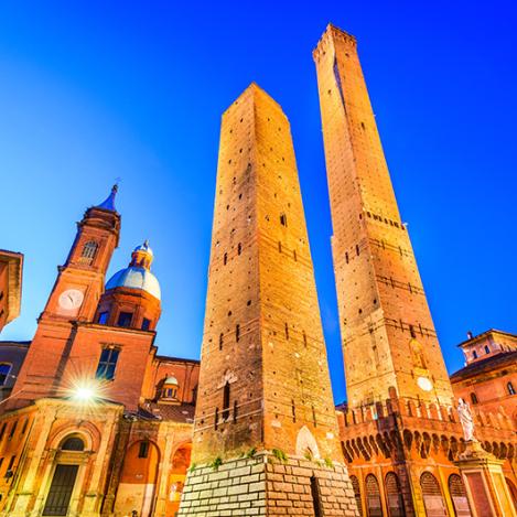 Las Dos Torres, Bolonia, Italia