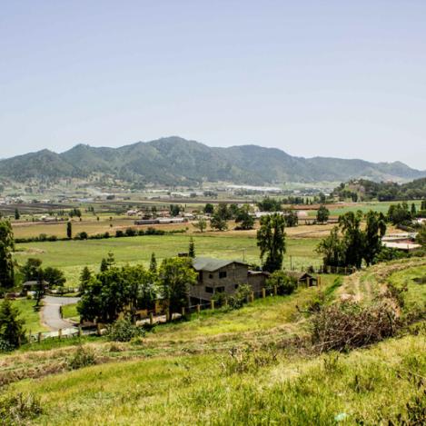 Vistas de montañas en Constanza, República Dominicana