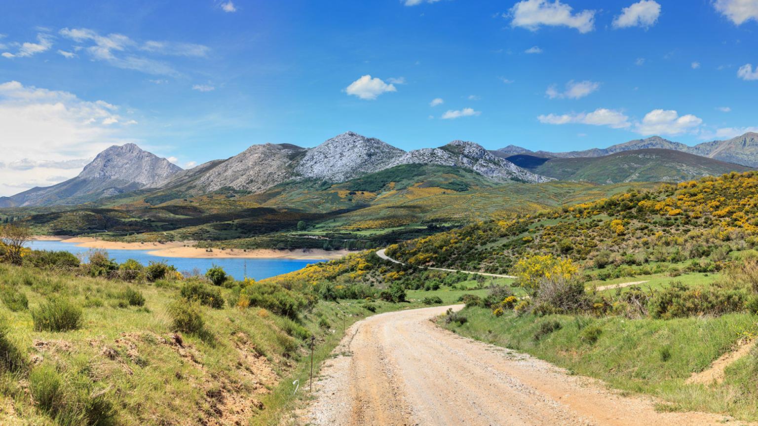 Vista de la Montaña Palentina, provincia de Palencia, Castilla y León, España