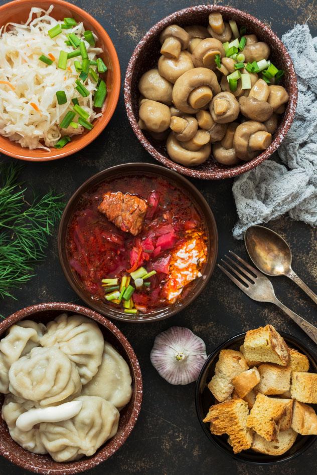 Gastronomía tradicional rusa, Rusia © Yulia 1971/ Shutterstock