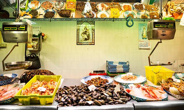 Mercado de pescado en Santander, gastronomía de Cantabria