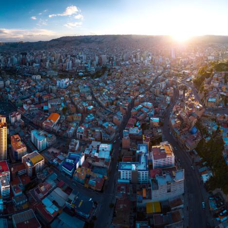 La Paz desde lo alto, Bolivia