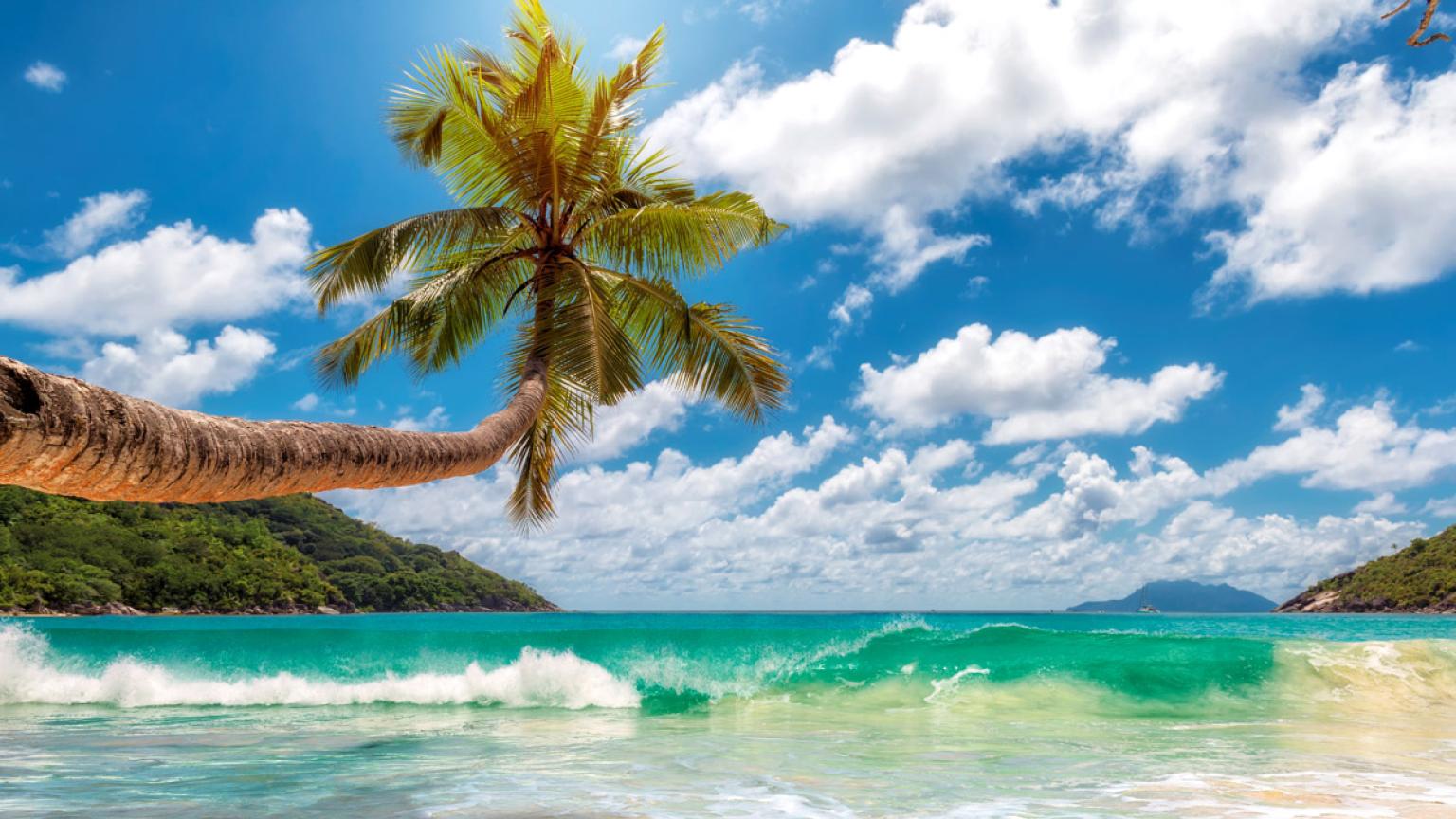 Playa Anse Takamaka, Isla Mahé, Seychelles