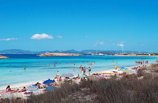 Playa de ses Illetes, en la Península de Es Trucadors, Formentera, Baleares, España