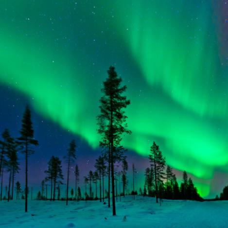 Aurora boreal, Suecia