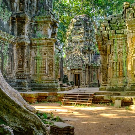 El templo Ta Prohm de Angkor, Siem Reap, Camboya