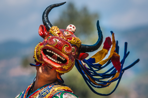 Baile tradicional del Juicio de los Muertos en Paro Dzong. ©DUCOIN DAVID/Getty Images