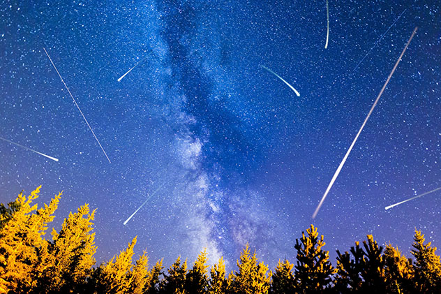 LLuvia de meteoros Perseidas, cielos oscuros y observación de estrellas