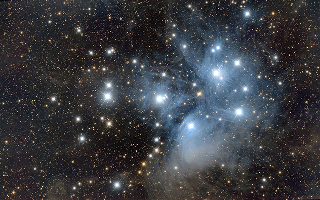 Cúmulo estelar de las Las Pléyades, cielos oscuros y observación de estrellas