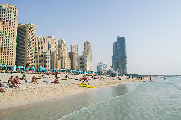 Dubái: playa Dubái Marina JBR
