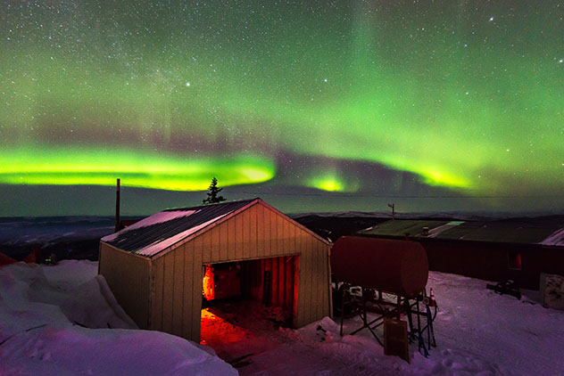 Aurora boreal en Alaska, Fairbanks