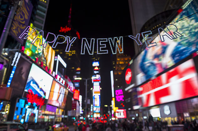 Times Square en Fin de Año, Nueva York, EE UU © lazyllama / Shutterstock
