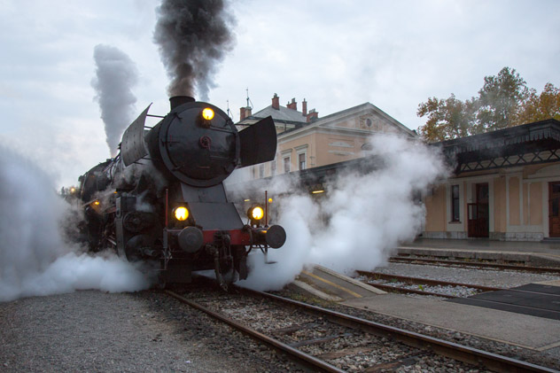 Locomotora de vapor en la estación de Nova Gorica, Eslovenia © Tanja G / Shutterstock
