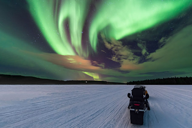 Aurora boreal en Finlandia, Laponia