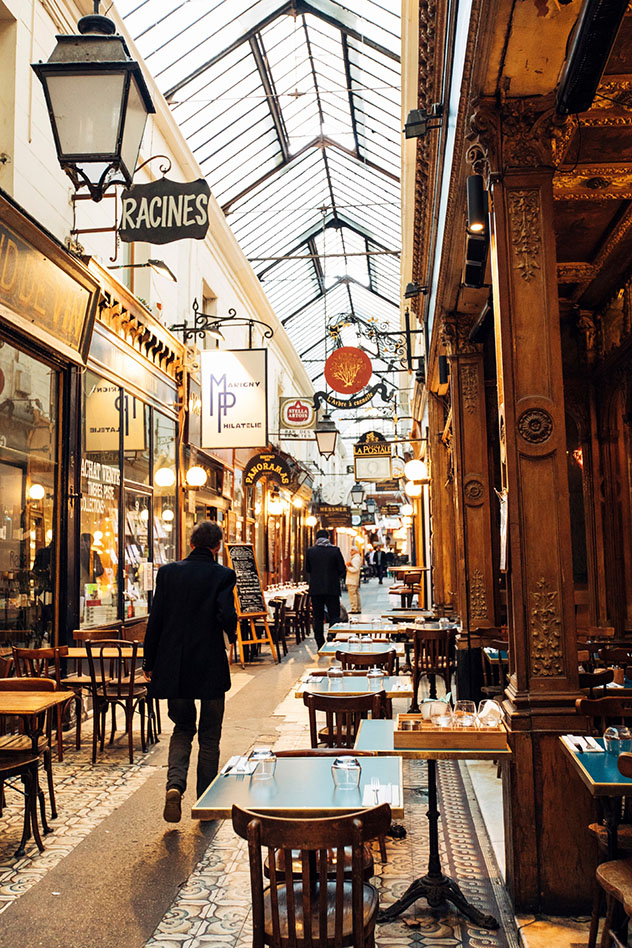 Passage des Panoramas, París, Francia