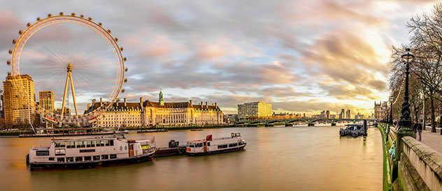 Panorámica de Londres y el Támesis, Inglaterra © Willy Barton / Shutterstock
