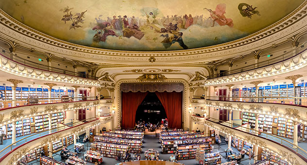 Un viaje virtual con Voyager de Google Earth: librería Ateneo Grand Splendid de Buenos Aires, Argentina