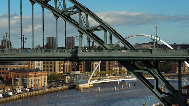 Vista del rio Tyne y sus puentes